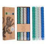 Load image into Gallery viewer, SPIRAL - Solid Mixed Set Dark Colours Eco Dinner Candles, 4 per pack
