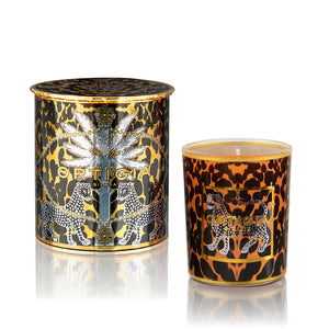 Ambra Nera Decorated Candle by Ortigia Sicilia
