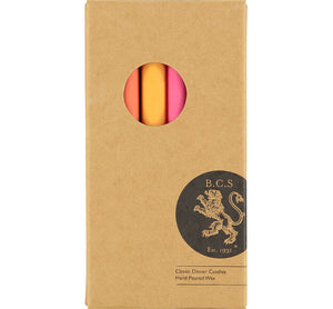 Mixed Set 'Warm' Rainbow Eco Dinner Candles - 6 Pack