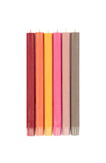 Load image into Gallery viewer, Mixed Set &#39;Warm&#39; Rainbow Eco Dinner Candles - 6 Pack

