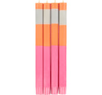 Load image into Gallery viewer, Abstract Striped Orange Flame, Neyron &amp; Willow Eco Dinner Candles - 4 Pack
